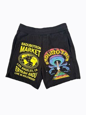 Market Erykah Badu Badubotron Sweatshorts S Black Chinatown Heavy Graphic Shorts